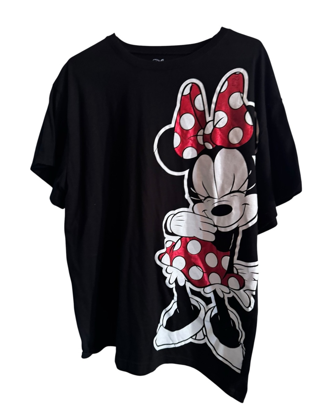 Disney Minnie Mouse Black /White/Red Graphic T- Shirt Size XXL